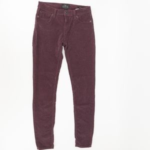 Lucky Brand Corduroy Brooke Skinny Maroon Pants